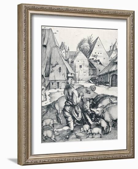 The Prodigal Son, 1495-Albrecht Dürer-Framed Giclee Print