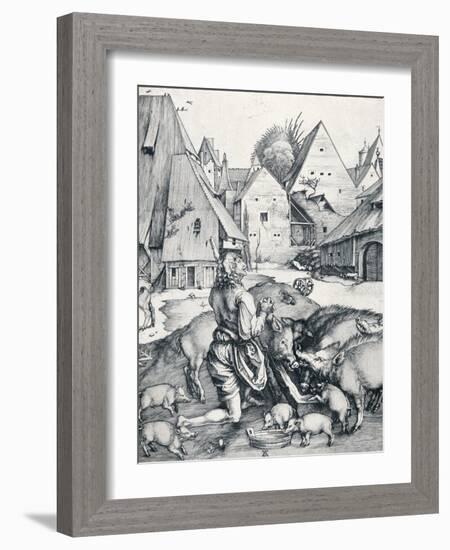 The Prodigal Son, 1495-Albrecht Dürer-Framed Giclee Print