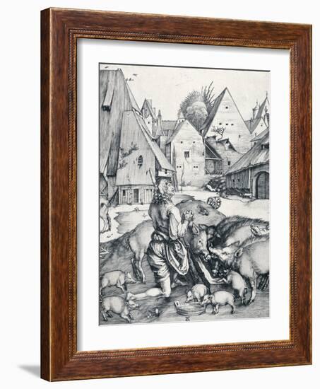 The Prodigal Son, 1495-Albrecht Dürer-Framed Giclee Print