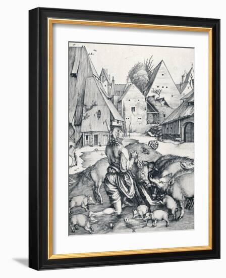 The Prodigal Son, 1495-Albrecht Dürer-Framed Giclee Print