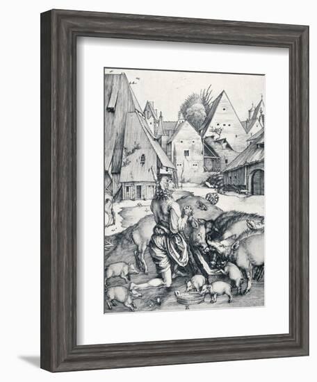 The Prodigal Son, 1495-Albrecht Dürer-Framed Giclee Print