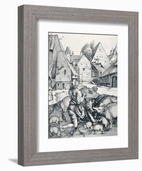 The Prodigal Son, 1495-Albrecht Dürer-Framed Giclee Print