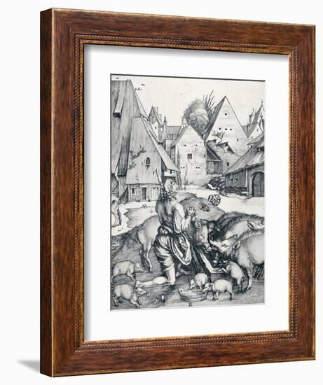 The Prodigal Son, 1495-Albrecht Dürer-Framed Giclee Print
