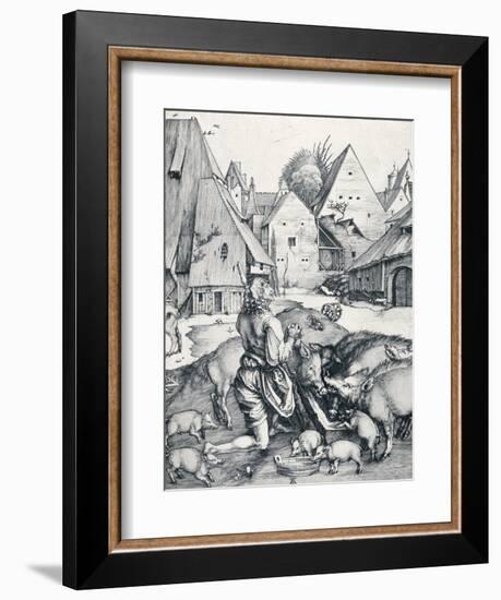 The Prodigal Son, 1495-Albrecht Dürer-Framed Giclee Print