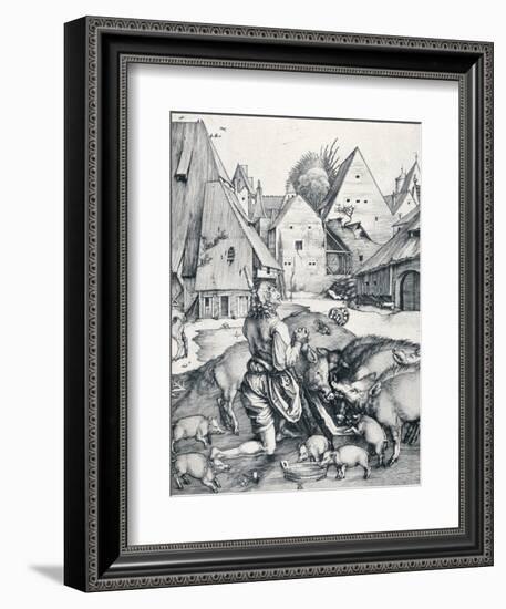 The Prodigal Son, 1495-Albrecht Dürer-Framed Giclee Print