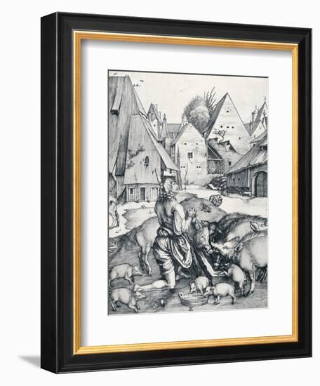 The Prodigal Son, 1495-Albrecht Dürer-Framed Giclee Print