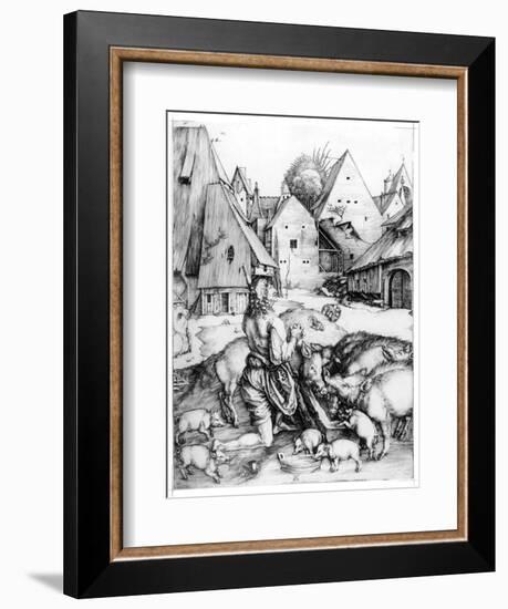 The Prodigal Son, 1496-Albrecht Dürer-Framed Giclee Print