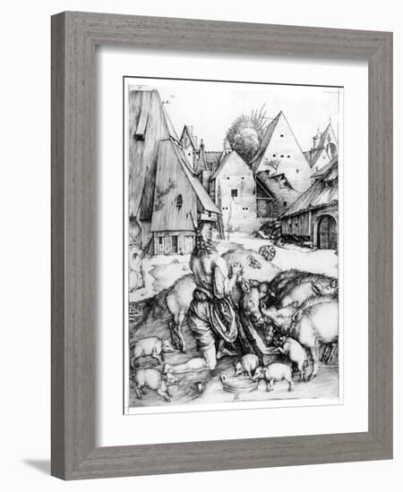 The Prodigal Son, 1496-Albrecht Dürer-Framed Giclee Print