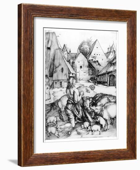 The Prodigal Son, 1496-Albrecht Dürer-Framed Giclee Print