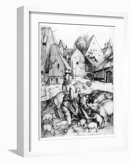 The Prodigal Son, 1496-Albrecht Dürer-Framed Giclee Print