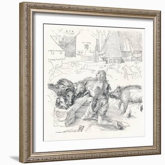 'The Prodigal Son', c1497, (1906)-Albrecht Durer-Framed Giclee Print