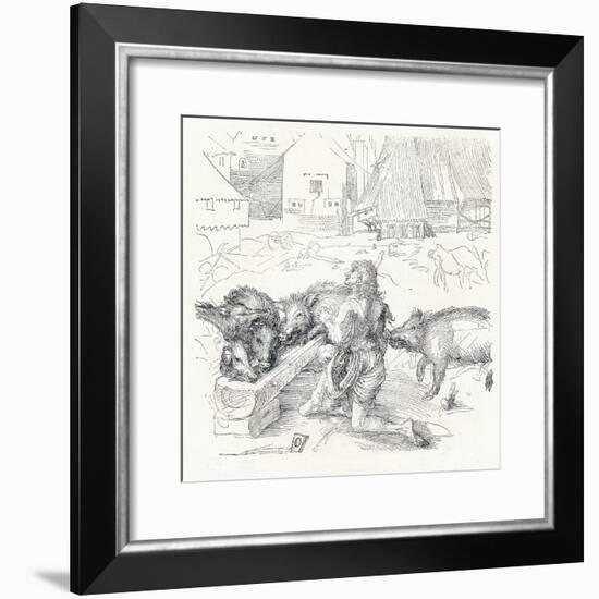 'The Prodigal Son', c1497, (1906)-Albrecht Durer-Framed Giclee Print