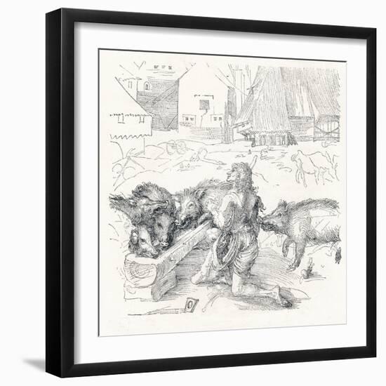 'The Prodigal Son', c1497, (1906)-Albrecht Durer-Framed Giclee Print