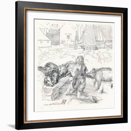 'The Prodigal Son', c1497, (1906)-Albrecht Durer-Framed Giclee Print