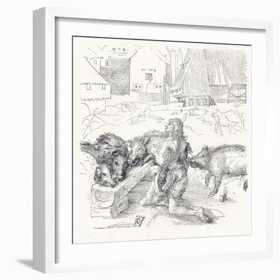 'The Prodigal Son', c1497, (1906)-Albrecht Durer-Framed Giclee Print