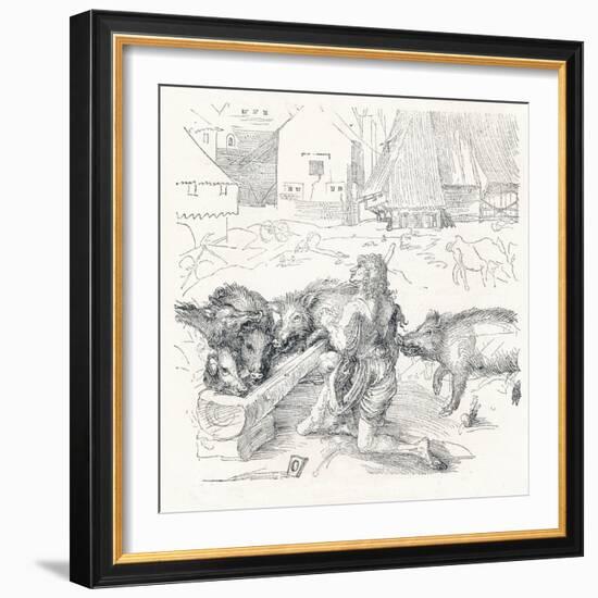 'The Prodigal Son', c1497, (1906)-Albrecht Durer-Framed Giclee Print