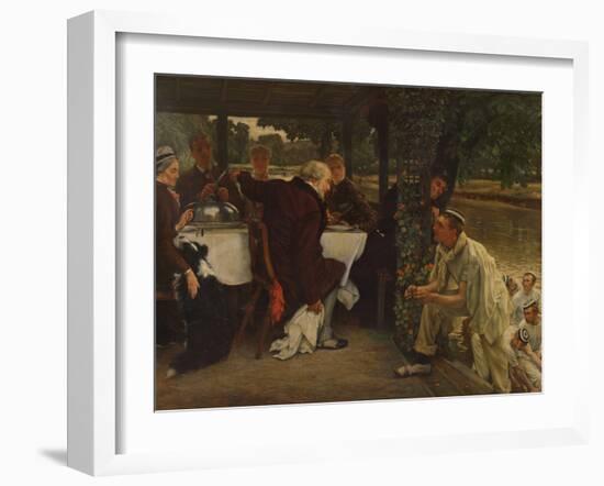 The Prodigal Son in Modern Life: the Fatted Calf, 1880 (Oil on Canvas)-James Jacques Joseph Tissot-Framed Giclee Print