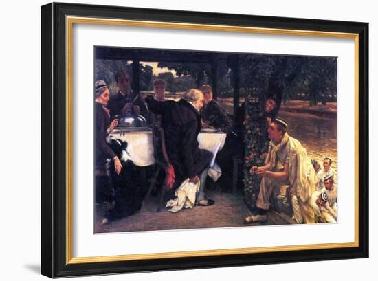 The Prodigal Son In Modern Life- The Fattened Calf-James Tissot-Framed Art Print