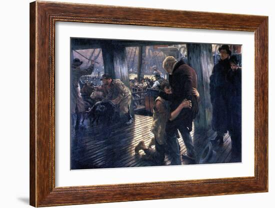 The Prodigal Son in Modern Life - the Return-James Tissot-Framed Art Print
