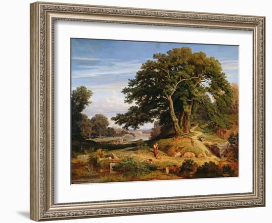 The Prodigal Son Watching the Swine-Charles Joseph Lecointe-Framed Giclee Print