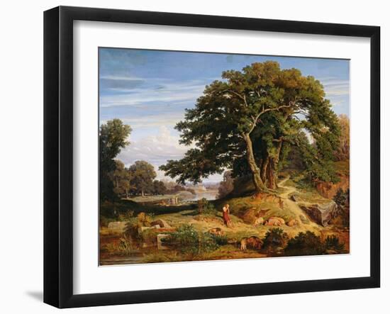 The Prodigal Son Watching the Swine-Charles Joseph Lecointe-Framed Giclee Print