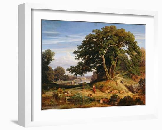 The Prodigal Son Watching the Swine-Charles Joseph Lecointe-Framed Giclee Print