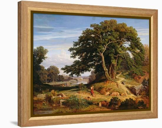 The Prodigal Son Watching the Swine-Charles Joseph Lecointe-Framed Premier Image Canvas