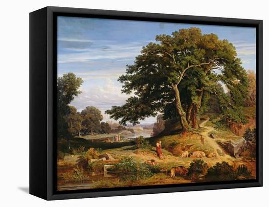 The Prodigal Son Watching the Swine-Charles Joseph Lecointe-Framed Premier Image Canvas