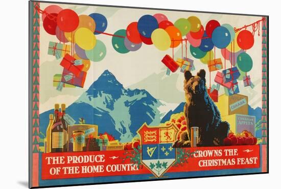 The Produce of the Home Country Crowns the Christmas Feast-Austin Cooper-Mounted Giclee Print
