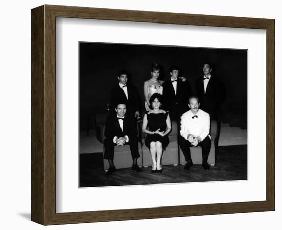The Producer, Director, Actors and Crew of 'Mamma Roma' at the Film Festival, Venice, Sept 1962-null-Framed Giclee Print