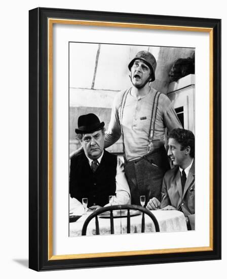 The Producers, from Left, Zero Mostel, Kenneth Mars, Gene Wilder, 1968-null-Framed Photo