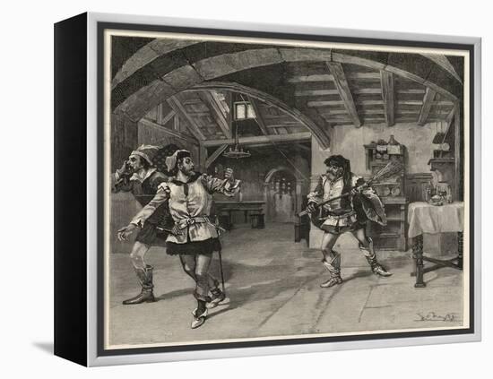 The production of Giuseppe Verdi's Falstaff(Teatro alla Scala) in Milan-Italian School-Framed Premier Image Canvas