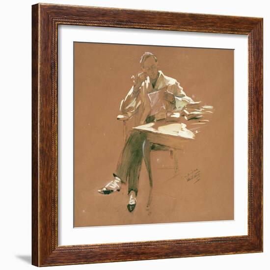 The Professor-Willard Leroy Metcalf-Framed Giclee Print