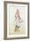 The Profile of a Standing Dancer, 1887 (Oil on Wood)-Henri de Toulouse-Lautrec-Framed Giclee Print