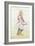 The Profile of a Standing Dancer, 1887 (Oil on Wood)-Henri de Toulouse-Lautrec-Framed Giclee Print