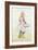 The Profile of a Standing Dancer, 1887 (Oil on Wood)-Henri de Toulouse-Lautrec-Framed Giclee Print