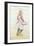 The Profile of a Standing Dancer, 1887 (Oil on Wood)-Henri de Toulouse-Lautrec-Framed Giclee Print