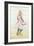 The Profile of a Standing Dancer, 1887 (Oil on Wood)-Henri de Toulouse-Lautrec-Framed Giclee Print