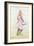 The Profile of a Standing Dancer, 1887 (Oil on Wood)-Henri de Toulouse-Lautrec-Framed Giclee Print