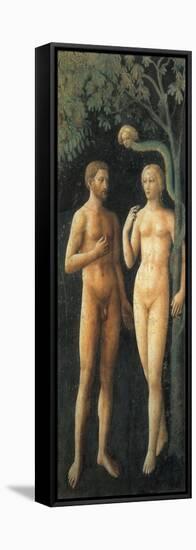 The Progenitors in Eden and the Temptation (Adam and Eve)-null-Framed Premier Image Canvas