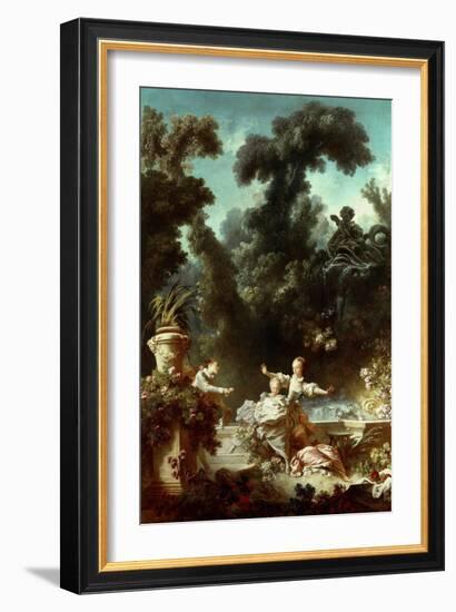 The Progress of Love: The Pursuit, 1771-72-Jean-Honore Fragonard-Framed Giclee Print