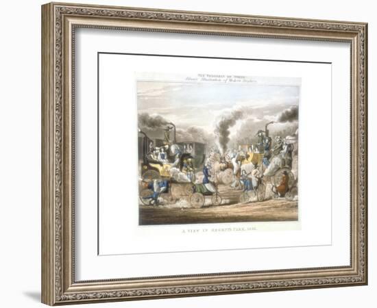 The Progress of Steam, a View in Regent's Park, 1831-Henry Thomas Alken-Framed Giclee Print