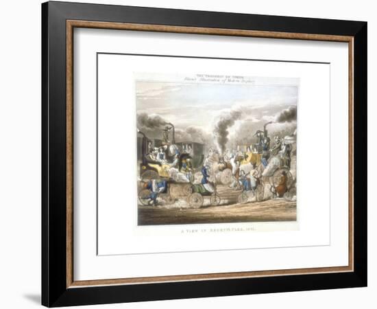 The Progress of Steam, a View in Regent's Park, 1831-Henry Thomas Alken-Framed Giclee Print