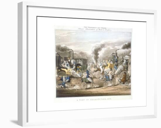 The Progress of Steam, a View in Regent's Park, 1831-Henry Thomas Alken-Framed Giclee Print