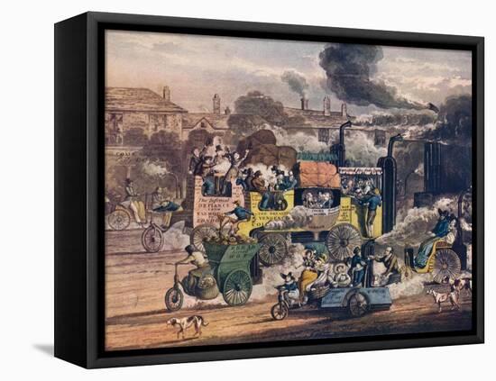 The Progress of Steam - a View in White Chapel Road, 1905-Henry Thomas Alken-Framed Premier Image Canvas