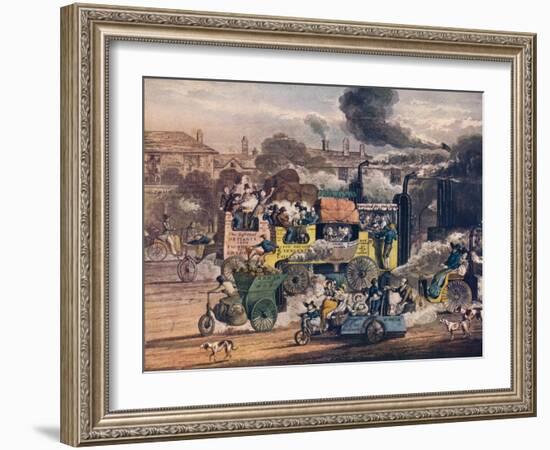 The Progress of Steam - a View in White Chapel Road, 1905-Henry Thomas Alken-Framed Giclee Print