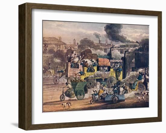 The Progress of Steam - a View in White Chapel Road, 1905-Henry Thomas Alken-Framed Giclee Print