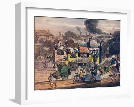 The Progress of Steam - a View in White Chapel Road, 1905-Henry Thomas Alken-Framed Giclee Print