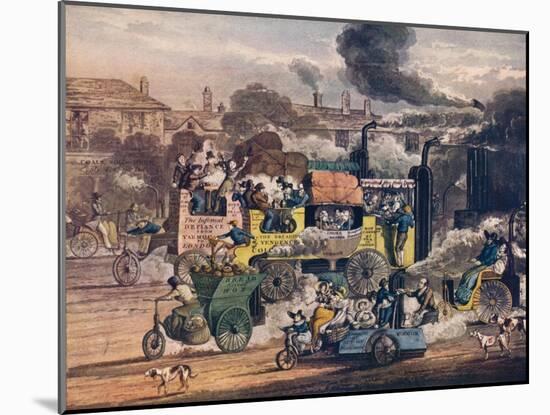 The Progress of Steam - a View in White Chapel Road, 1905-Henry Thomas Alken-Mounted Giclee Print