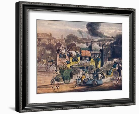 The Progress of Steam - a View in White Chapel Road, 1905-Henry Thomas Alken-Framed Giclee Print